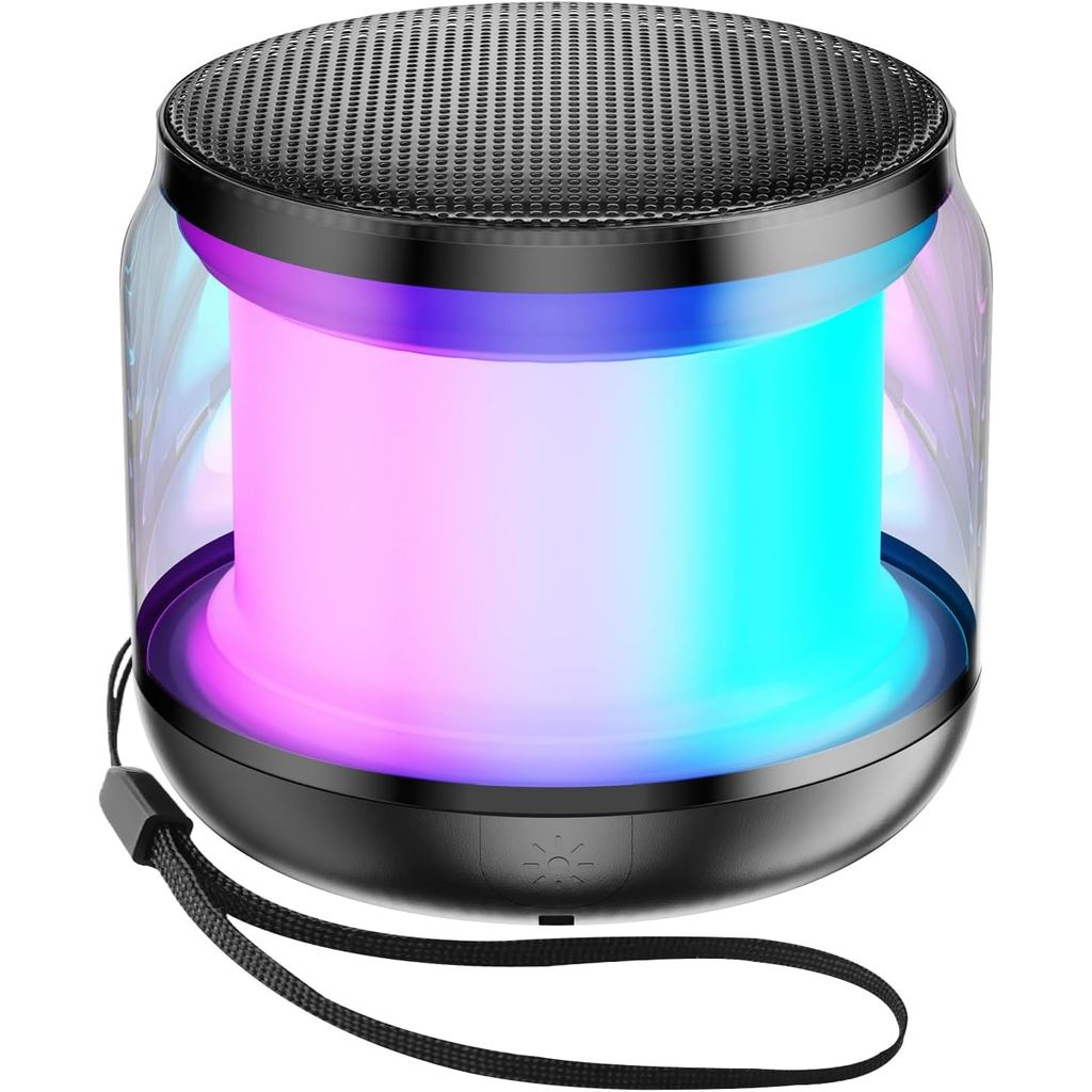 NOTOKA Mini Caixas de Som Bluetooth Portáteis Sem Fio, Emparelhamento TWS, Pequena Caixa de Som Bluetooth com Luzes e Co