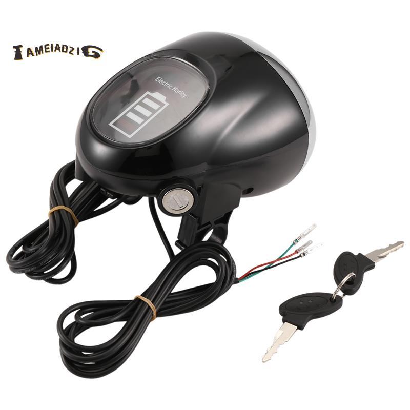 [Entrega Rápida T] Para Citycoco Scooter Elétrico Angel Eye 60V Medidor De Energia De Velocidade Acessórios Farol Chave
