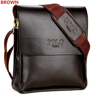 Bolsa de Couro Clássica Masculina POLO, Bolsa Transversal, Mensageiro, Bolsa de Ombro BLF2 OQDS SZXA