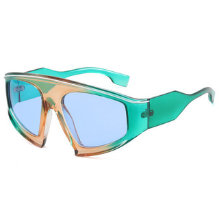 Óculos de Sol Oversized para Mulheres e Homens, Óculos de Ciclismo com Lentes Gradientes, Óculos Steampunk, Óculos de So