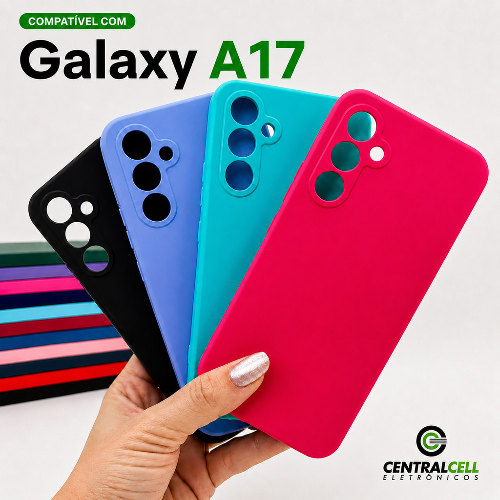 Capa Para Samsung Galaxy A17 Silicone Aveludada Capinha de Celular