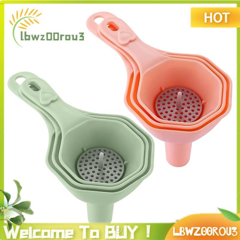 2 Conjuntos De Funil De Cozinha Multifuncional Pequeno Com Filtro Embutido-Ideal Para Garrafas E Suco Em Cozinhar Assar