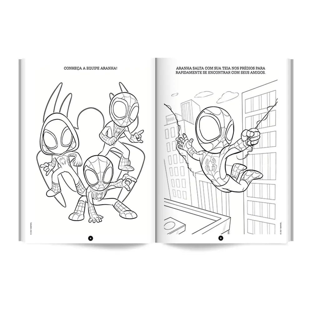 100 Páginas para Colorir Marvel | Spidey Friends · foto 2