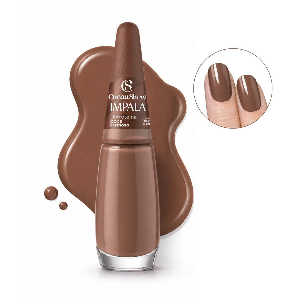 Esmalte Impala Cacau Show Marrom Chocolate Derrete Na Boca