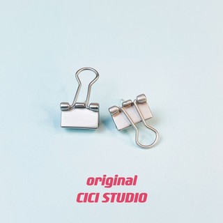 CICI Design de nicho criativo tridimensional divertido pasta de escritório prata fosca S925 brincos de agulha de prata