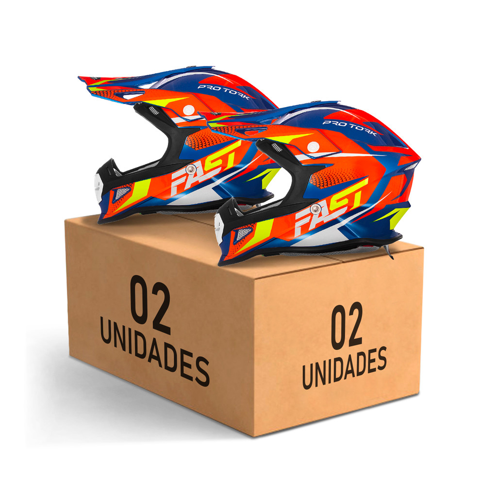 Kit Capacete Off Road Pro Tork Fast Tech Fantasy Trilha em Oferta na Shopee