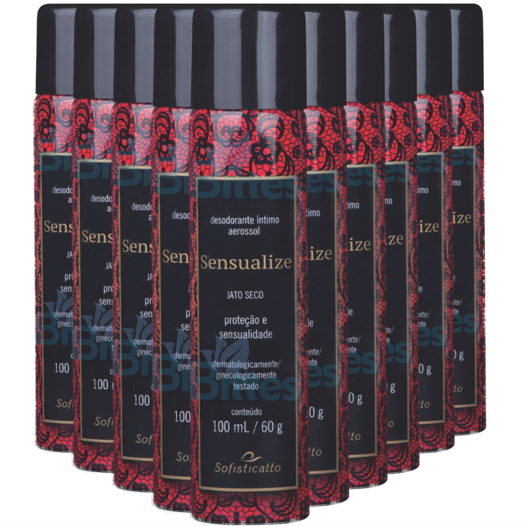 10 DESODORANTE ÍNTIMO SENSUALIZE SOFISTICATTO COSMÉTICOS JATO SECO