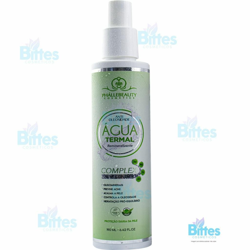 ÁGUA TERMAL PHÁLLEBEAUTY COSMETICS ANTI OLEOSIDADE ACNE CONTROL PELE MISTAS