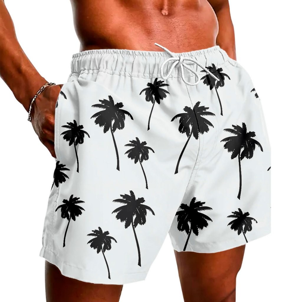 Short Bermuda Moda Praia Coqueiros Estilo Mauricinho Relaxado