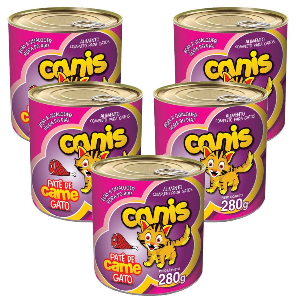 Ração Sache Para Gato Canis Carne 280g Kit 5un em Oferta na Shopee