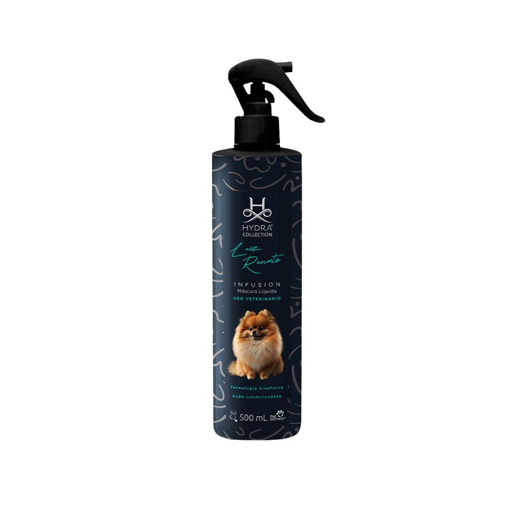 Máscara Hidratação Pet Líquida Spray Infusion Cães Gatos Hydra Collection Luiz Renato 500mL