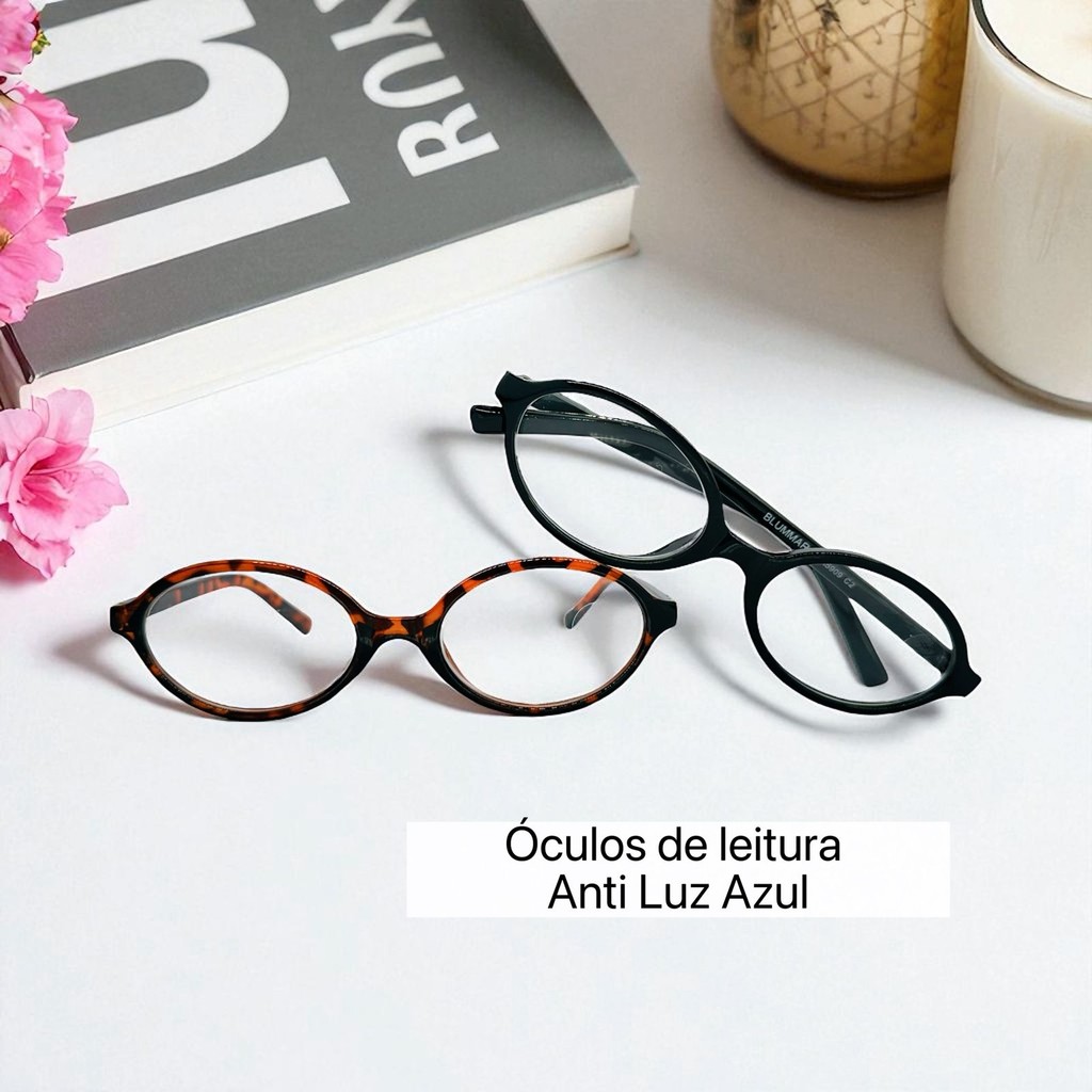 Óculos de Leitura Miu Feminino +1.00 ao +2.50 Leopardo Armação Retrô Ultra Leve Proteção Anti Luz Azul em Oferta na Shopee