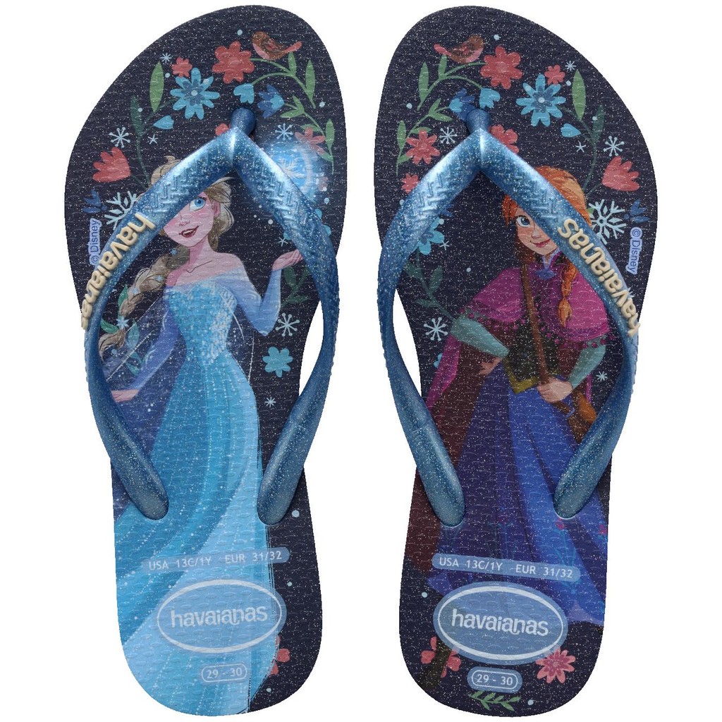 Chinelo Havaianas Infantil Slim Princesas Frozen em Oferta na Shopee