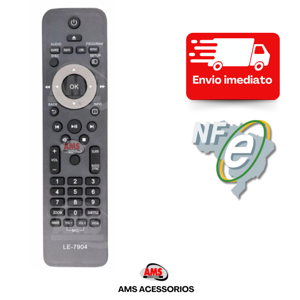 Controle Remoto De Home Theater Philips Hts-3510, Hts-5540 em Oferta na Shopee