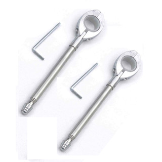KIT 2 Antenas de Moto Corta Linha de Pipa Retrátil 7 Estágios Anti Cerol Aço Inox Guidão ( Cromado ) em Oferta na Shopee