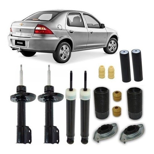 4 Amortecedor+ 4 Kit Suspensão Prisma 2006 2007 2008 2009 2010 2011 2012 em Oferta na Shopee