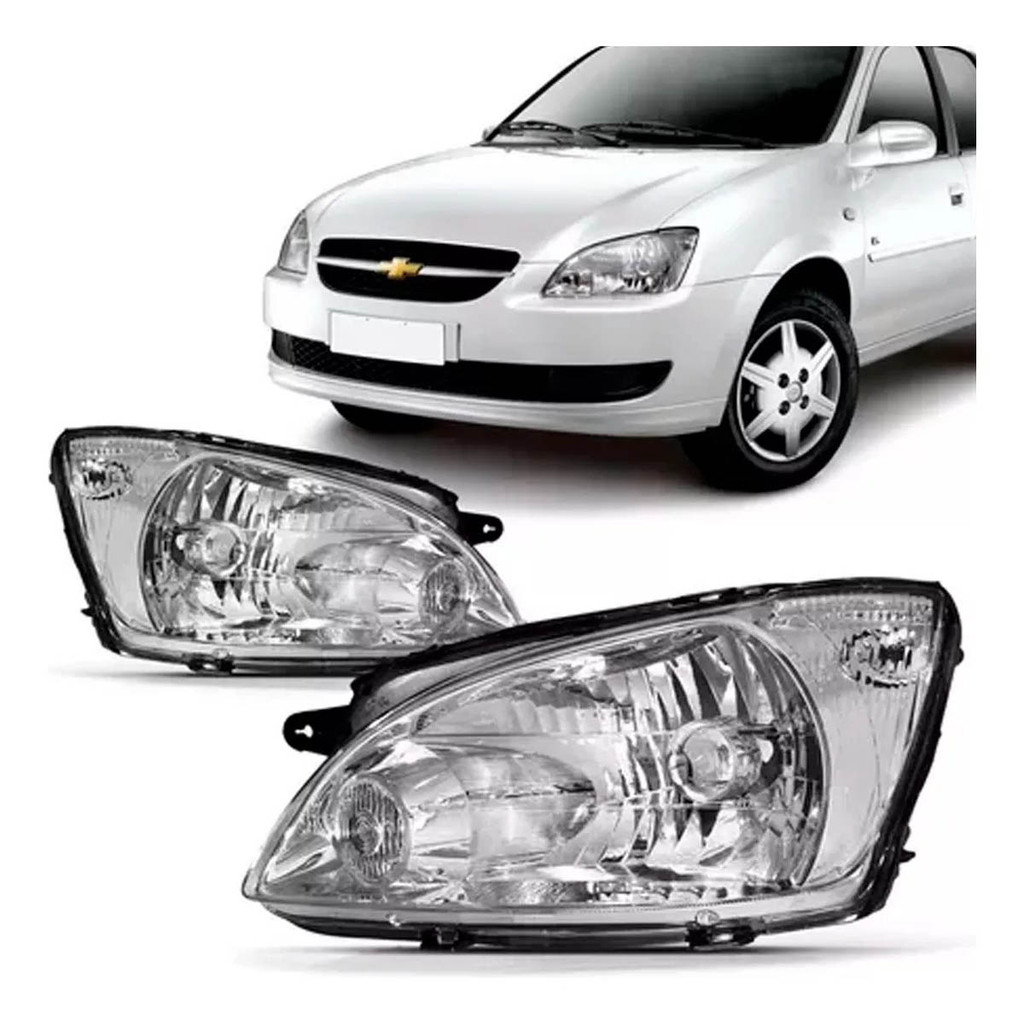 Par Farol Corsa Classic 2011 2012 2013 2014 2015 2016 em Oferta na Shopee