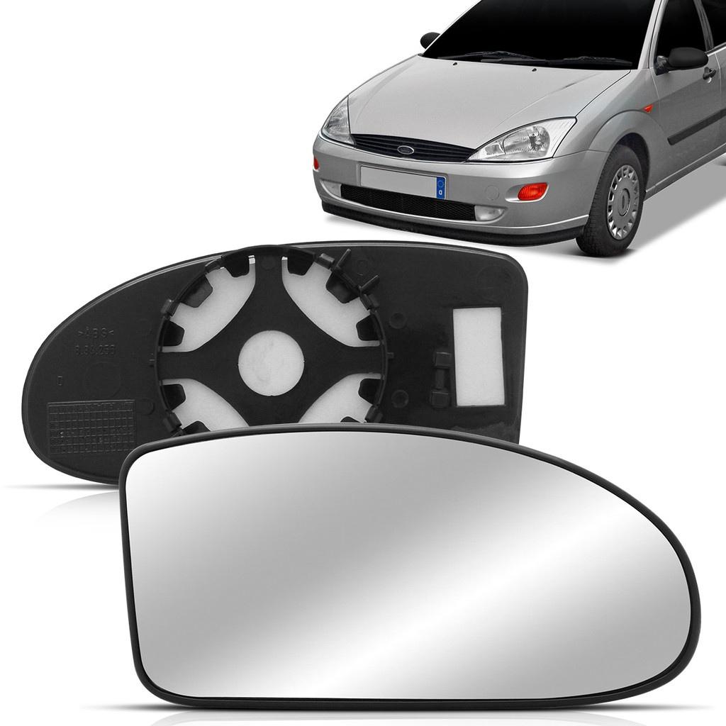 Lente Espelho Retrovisor Com Placa Focus 2000 2001 2002 2003 2004 2005 2006 2007 2008