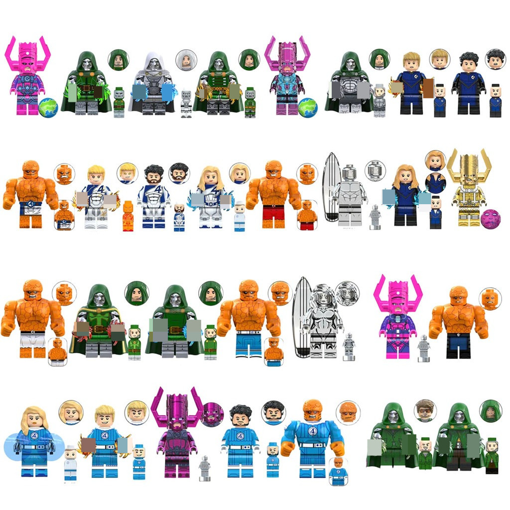 Série De Filmes Fantástico Quatro Blocos De Construção Brinquedo Figura Modelo Bonito Decorações Dos Desenhos Animados