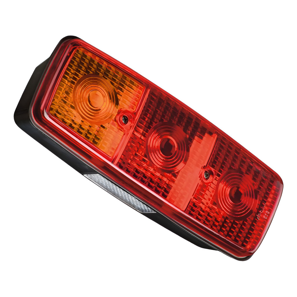 Lanterna Traseira para Mercedes-Benz 1113 / 1313 / 608 / Bandeirante - Bicolor - Com Vigia - Luz de Placa