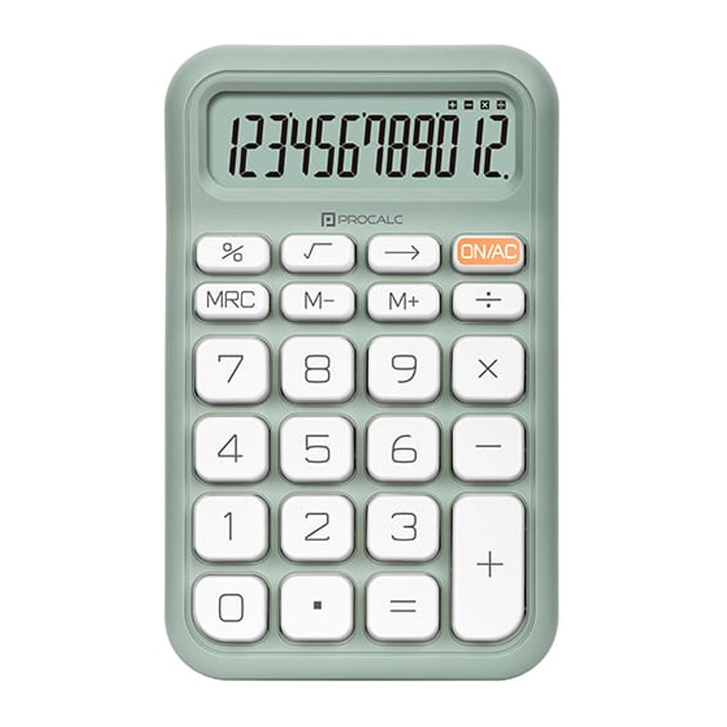 Calculadora de mesa 12 dígitos PC130-GN Verde Procalc