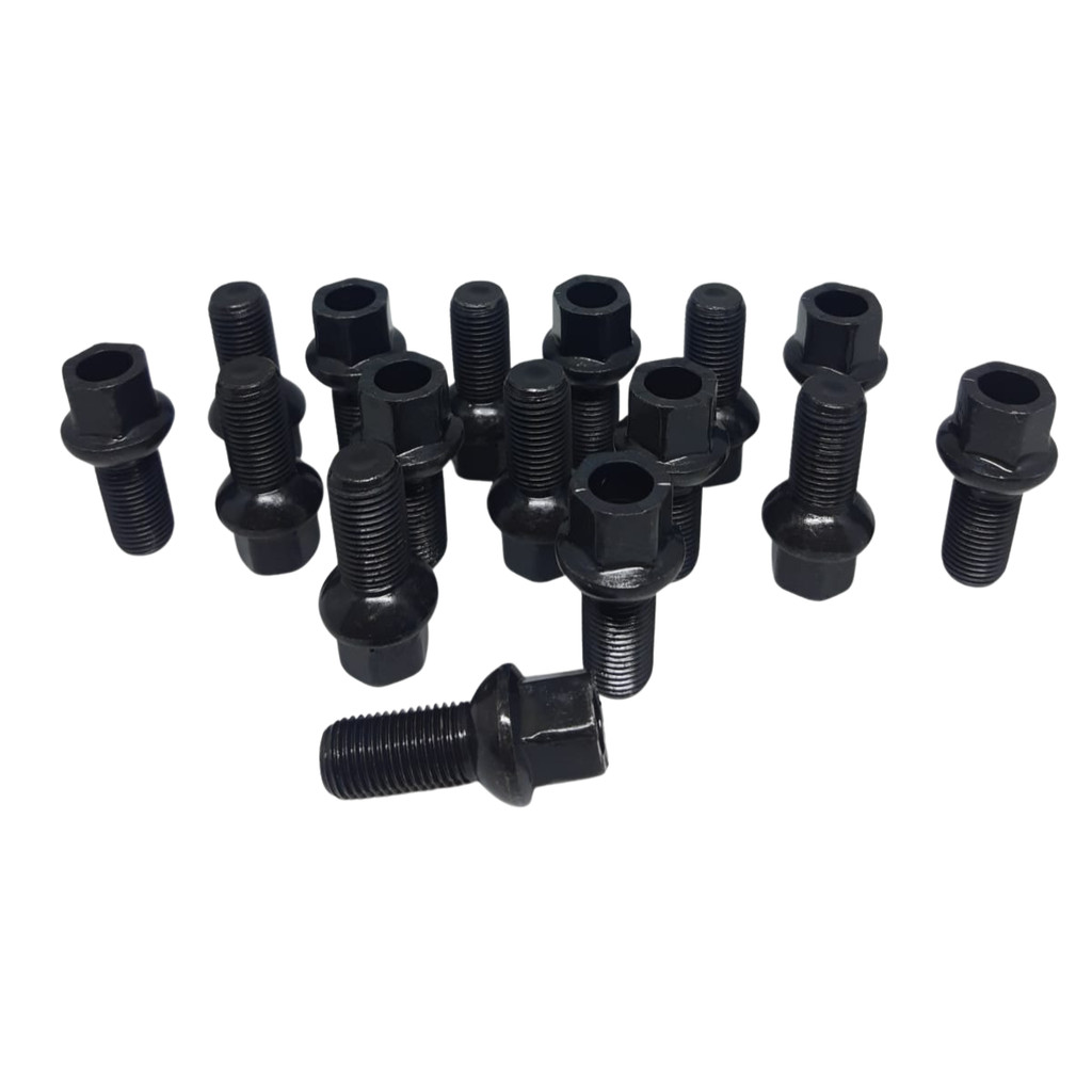 Jogo 16 Parafuso Roda 14mm Preto VW Bora Fox Golf Jetta Passat Polo Spacefox T-Cross Tiguan em Oferta na Shopee