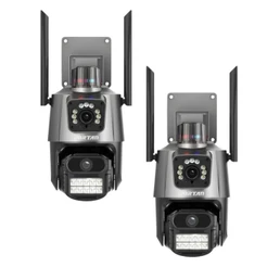 Kit 2 Câmera de Segurança Wi-fi Externa com Lente Dupla IP66 360° 4K 6MP - com App ICSEE