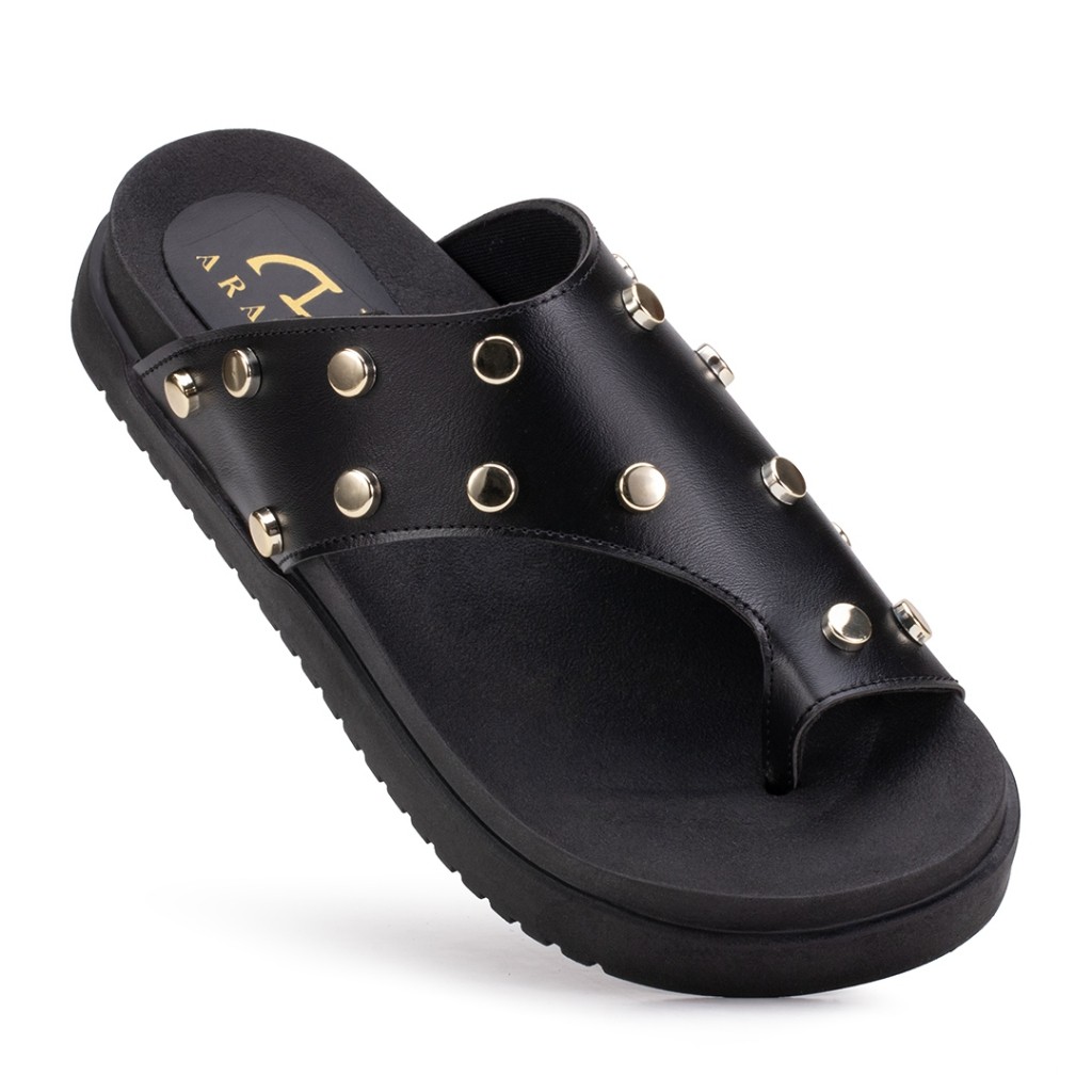 Sandalia Feminina Papete De Dedo Bolinha Rasteira Confortavel Flatform