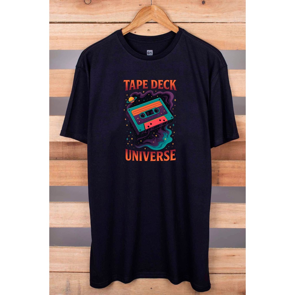 Camiseta Masculina Tape Deck Plus Size 100% Algodão Manga Curta Gola Redonda Gogocloset