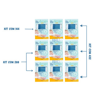 KIT C/ ATÉ 432 HASTES COTONETE FLEXÍVEIS PARA BEBÊ DENGO em Oferta na Shopee