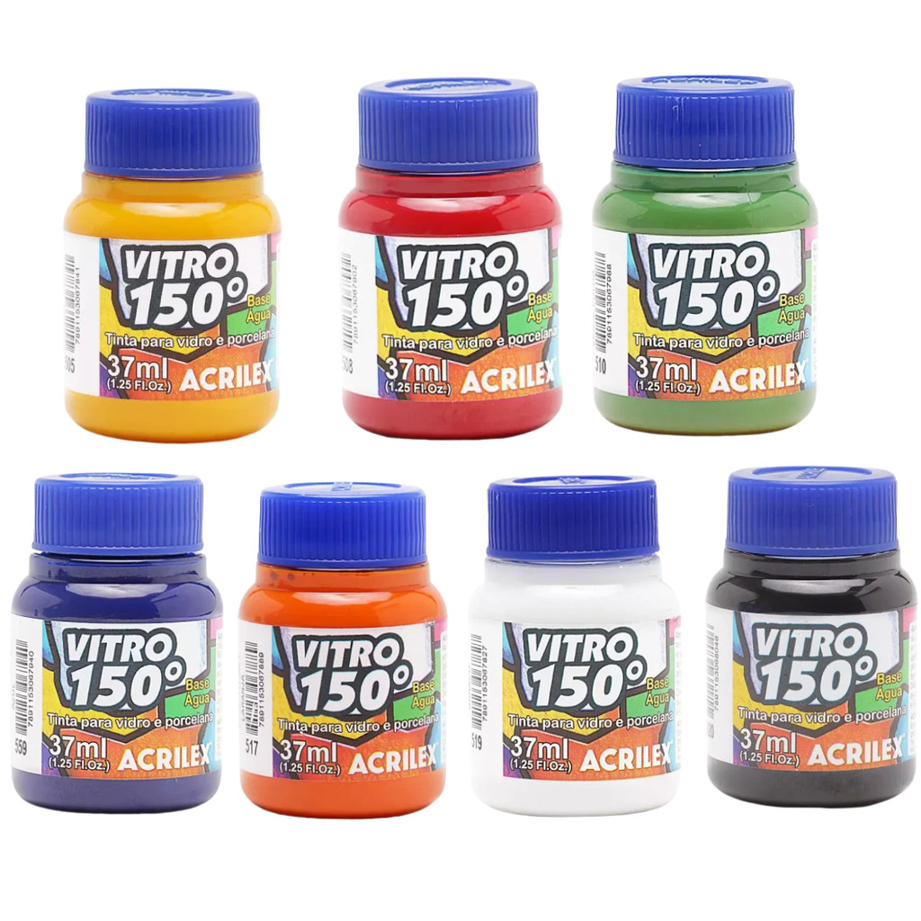 Tinta Vitro 150o Para Vidro E Porcelana Acrilex em Oferta na Shopee