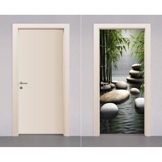 Adesivo Decorativo de Porta de Madeira Vidro Pedras Natureza Zen Residencial Quarto em Oferta na Shopee