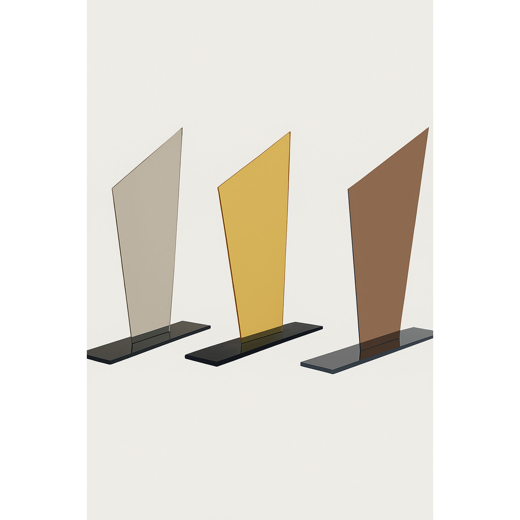 Kit 3 Troféus - Dourado, Prata e Bronze 10x18cm C/base Preta de 3mm