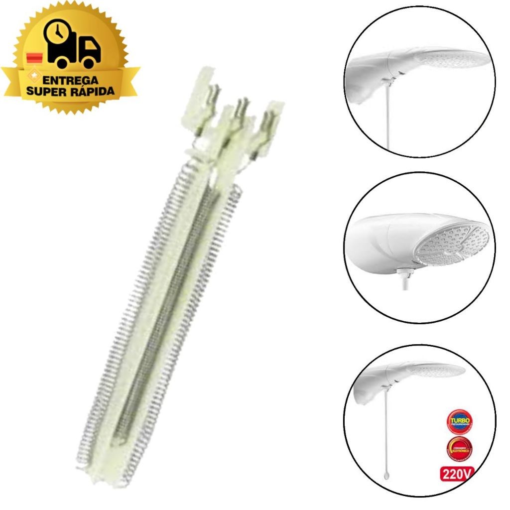 Resistência para Chuveiro Advanced Multi e Turbo - Top Jet Mult Temperaturas Lorenzetti  220V - 7500W