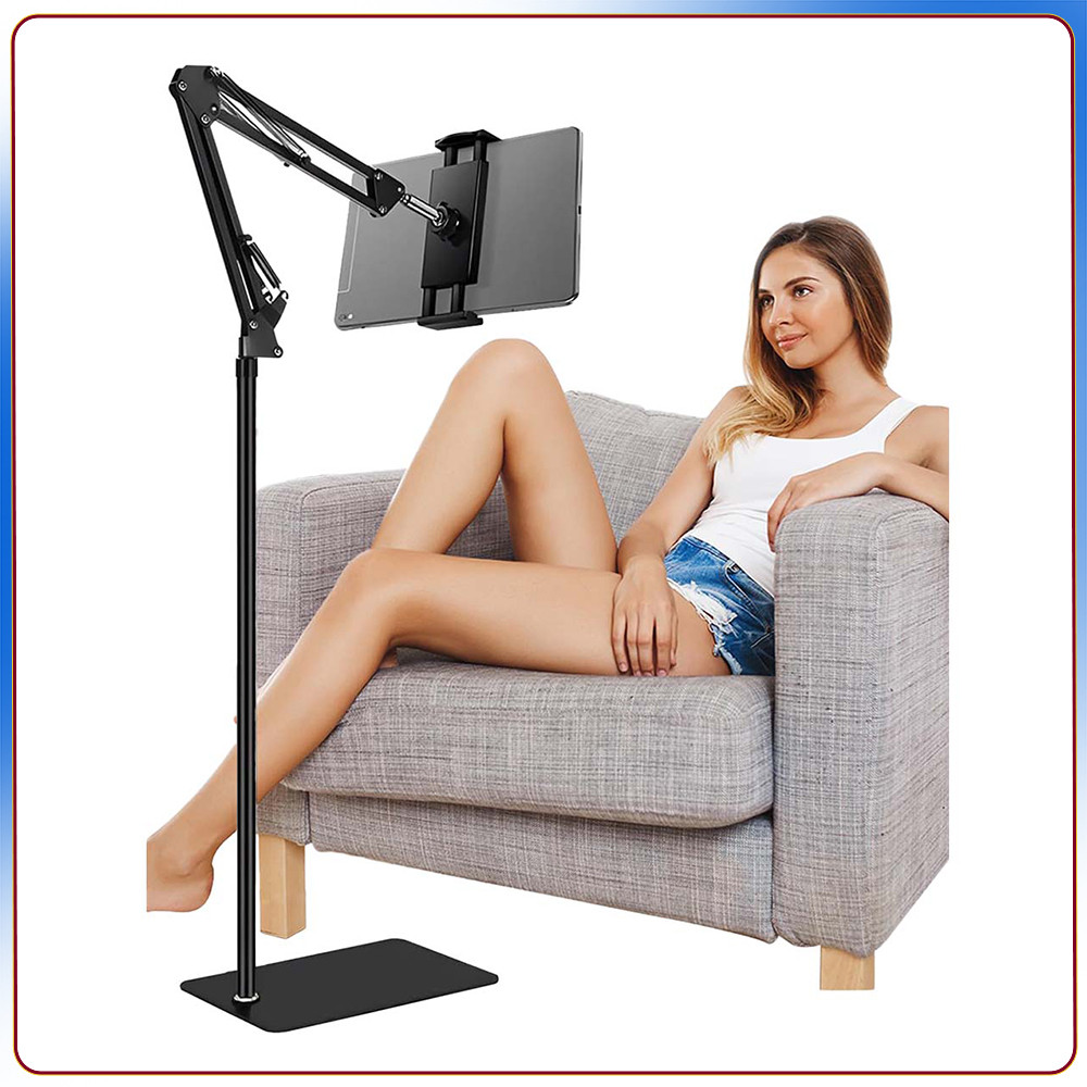 Suporte de chão para tablet e celular, suporte Universal para tablet, suporte Cantilever de chão em Oferta na Shopee