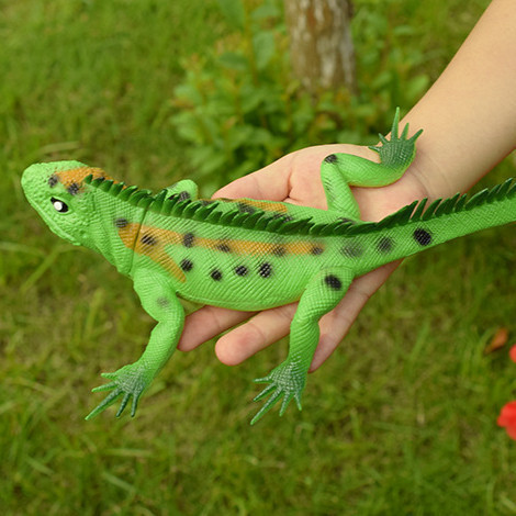Brinquedo de Modelo de Lagarto Realista Extra Grande com Som de Simulação de Borracha Macia