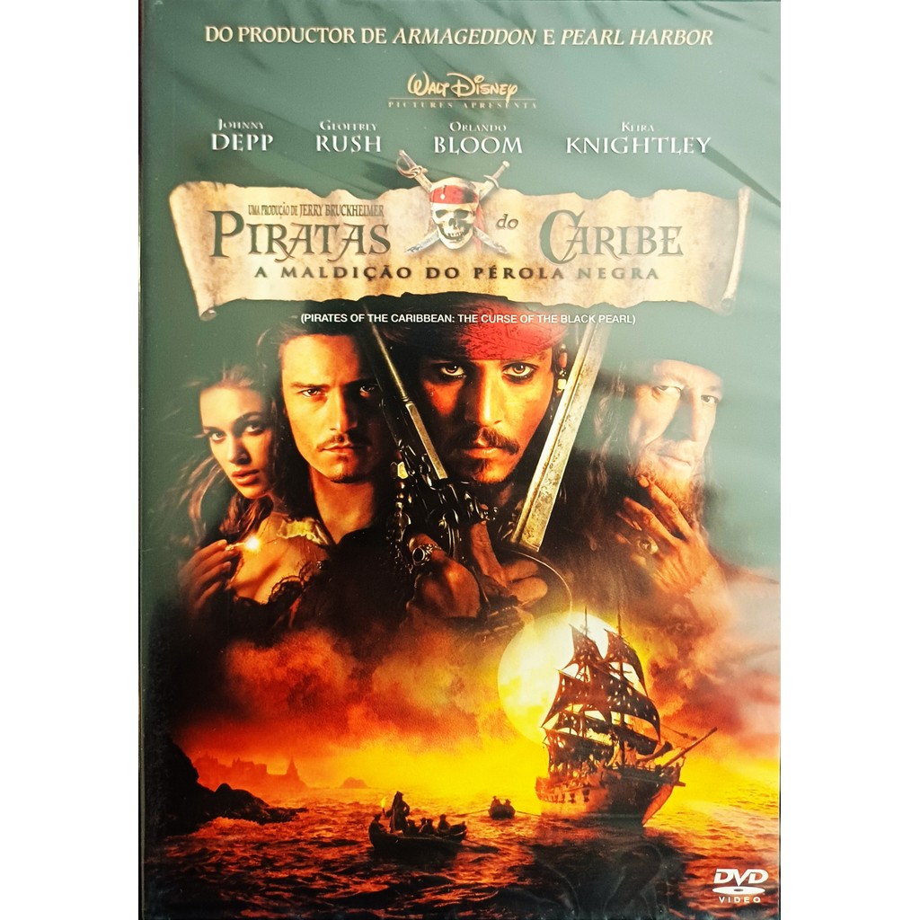DVD Piratas do Caribe: A Maldição do Pérola Negra (Johnny Depp) - Lacrado de Fábrica