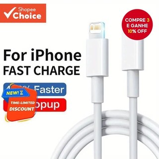 Cabo De Carregador Rápido PD 1m 2m Para iPhone 14 13 12 11 Pro Max X XS XR 8 7 6 6S Acess…