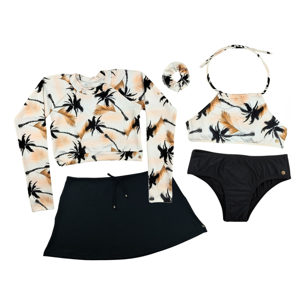 Kit Biquíni Juvenil 4 Peças Proteção Uv Meninas Grappin em Oferta na Shopee