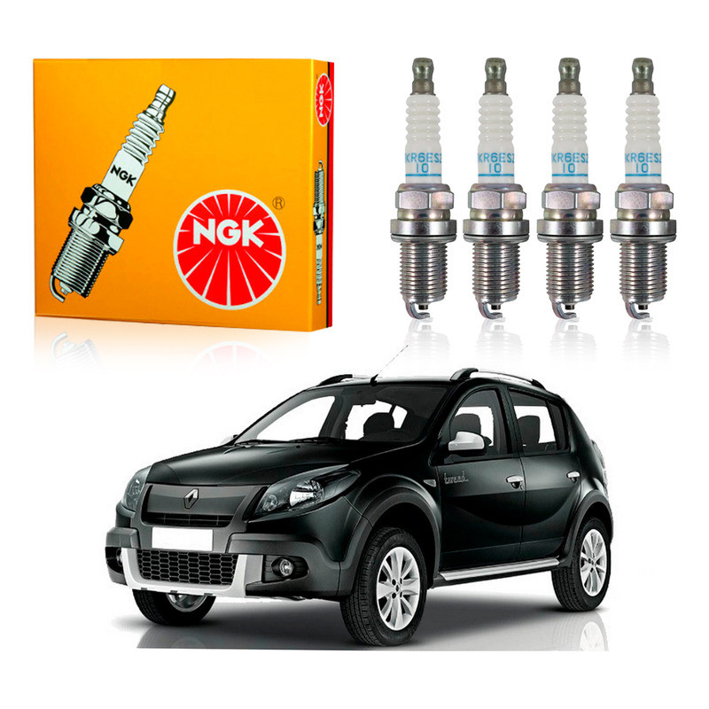 Jogo Velas Ngk Sandero Stepway 1.6 16v 2007 A 2013 em Oferta na Shopee