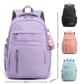 Mochila feminina casual e versátil leve e à prova d'água com grande capacidade para estudantes em Oferta na Shopee