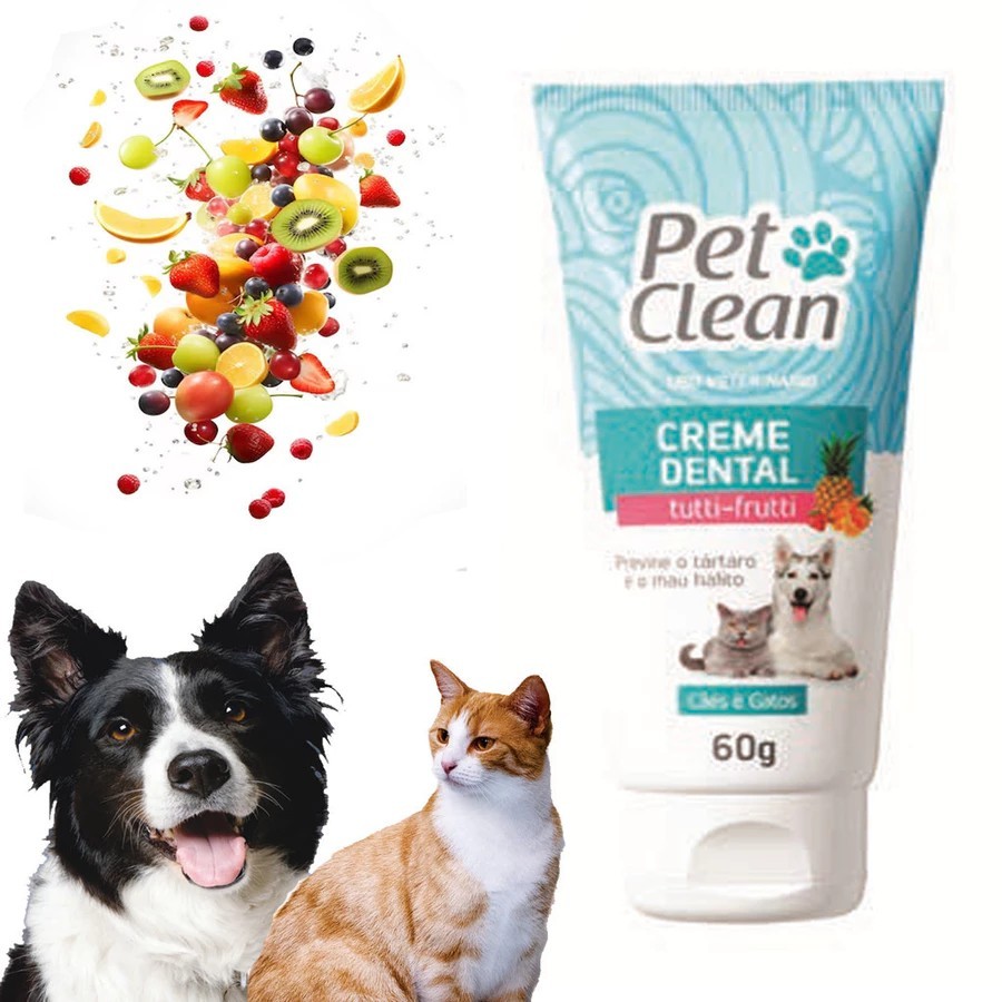 Creme Dental Pet Clean para Cães e Gatos 60g