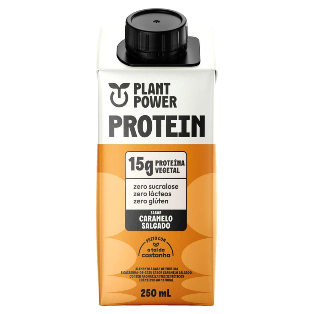 Protein Plant Power 15g de Proteína Vegetal Sabor Caramelo Salgado 250ml