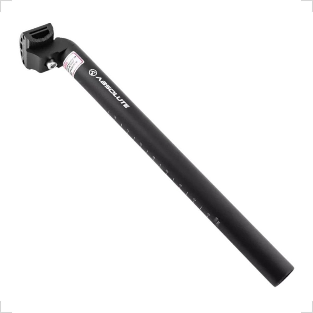 Canote selim bicicleta Absolute 25,4mm x 350mm alumínio com trilho preto para bike MTB
