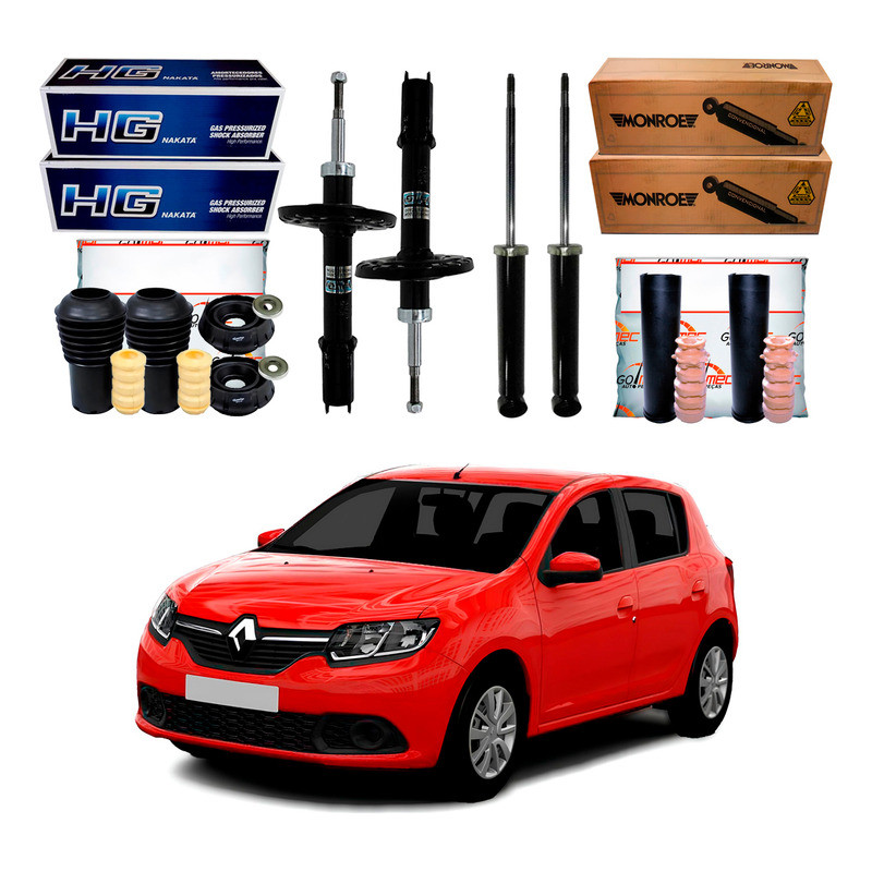 Kit Amortecedor Dianteiro Traseiro Sandero 1.0 2017 A 2020 em Oferta na Shopee