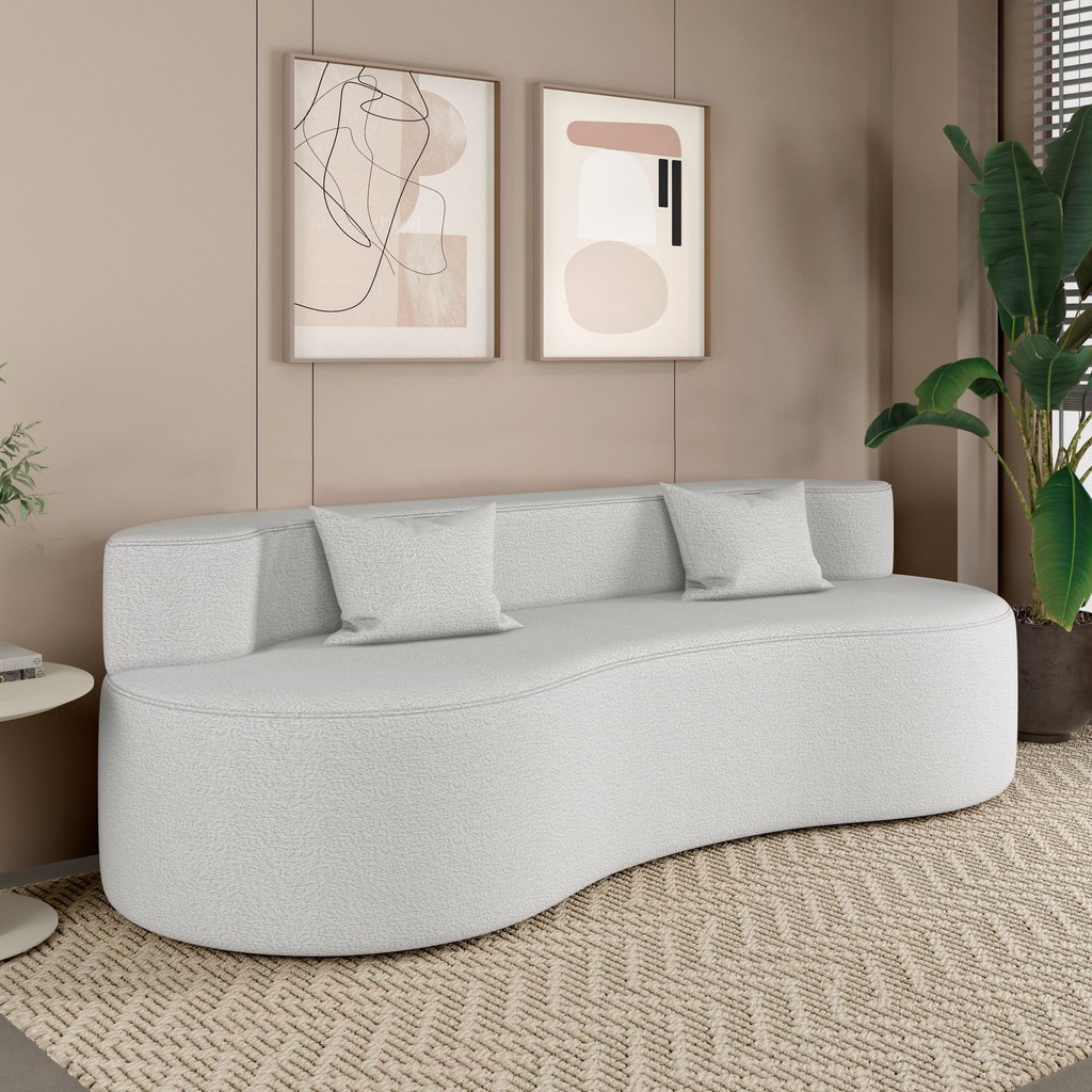 Sofá Orgânico à Vácuo 3 Lugares Charles Magic Branco em Oferta na Shopee