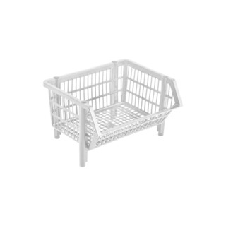 Cesto Organizador Empilhavel Branco 58cm Estoque Ecommerce em Oferta na Shopee