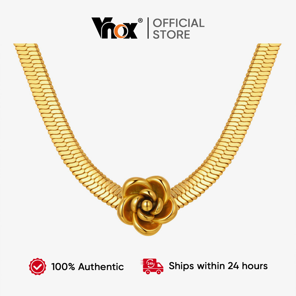 Vnox Ouro Rosa Acessórios Pingente Lâmina Corrente Colar Feminino Meninas De Aço Inoxidável Não Manchar Enviar Namorada em Oferta na Shopee