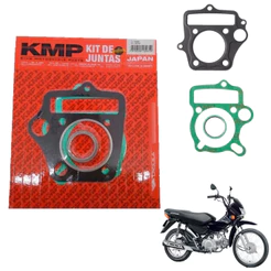 Jogo de Juntas Kit A Honda Pop 100 2007/2015 Kmp Original Motor Moto