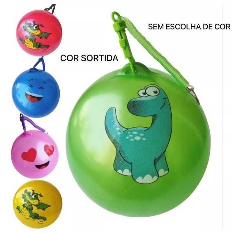 40 Bolas De Vinil Cordão Mola Inflável Sortidos Lembrancinha Infantil